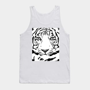 Abstract Tiger  Hypnotic Tiger Stare Tank Top